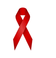 Logo der deutschen AIDS-Stiftung: Rotes Band, das in eine Schleife gelegt ist.